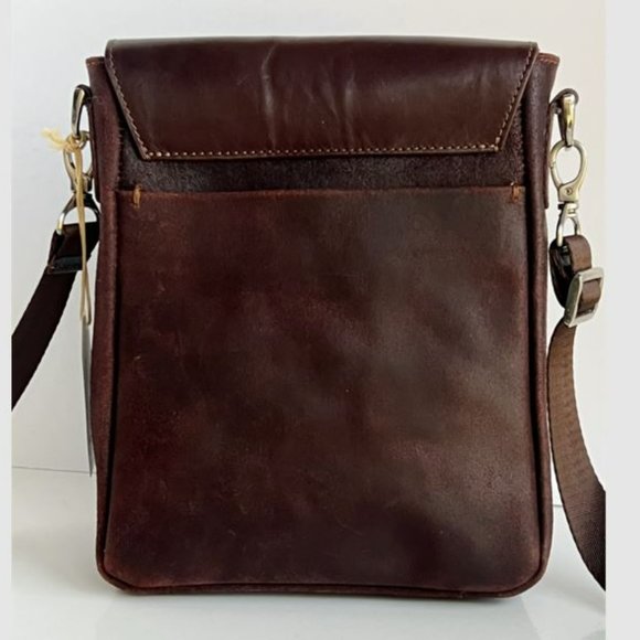 DORSA Leather & Luxury Brown Crossbody Messenger Bag NEW NWT - Picture 14 of 16